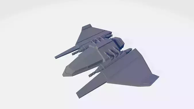 Spaceship for war with minigun