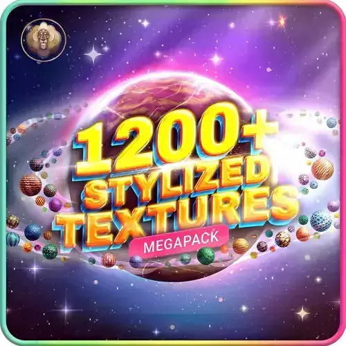 1200 Stylized Textures - Megapack