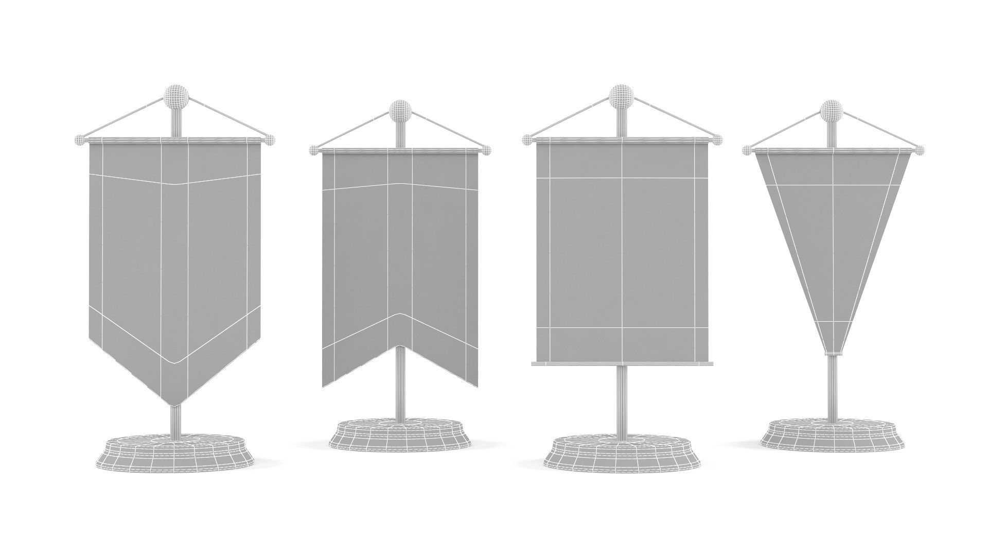 Desk Flag 3D model_9