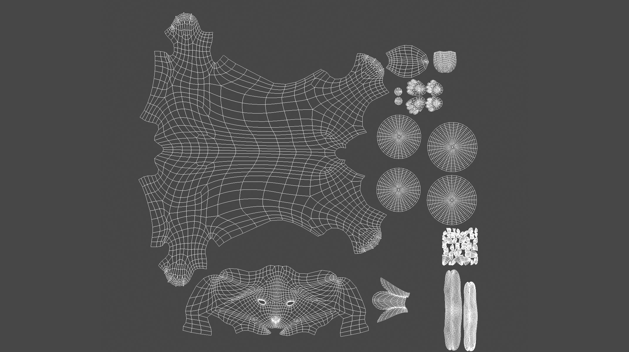 Dachshund Dog BaseMesh Low-poly 3D model_6