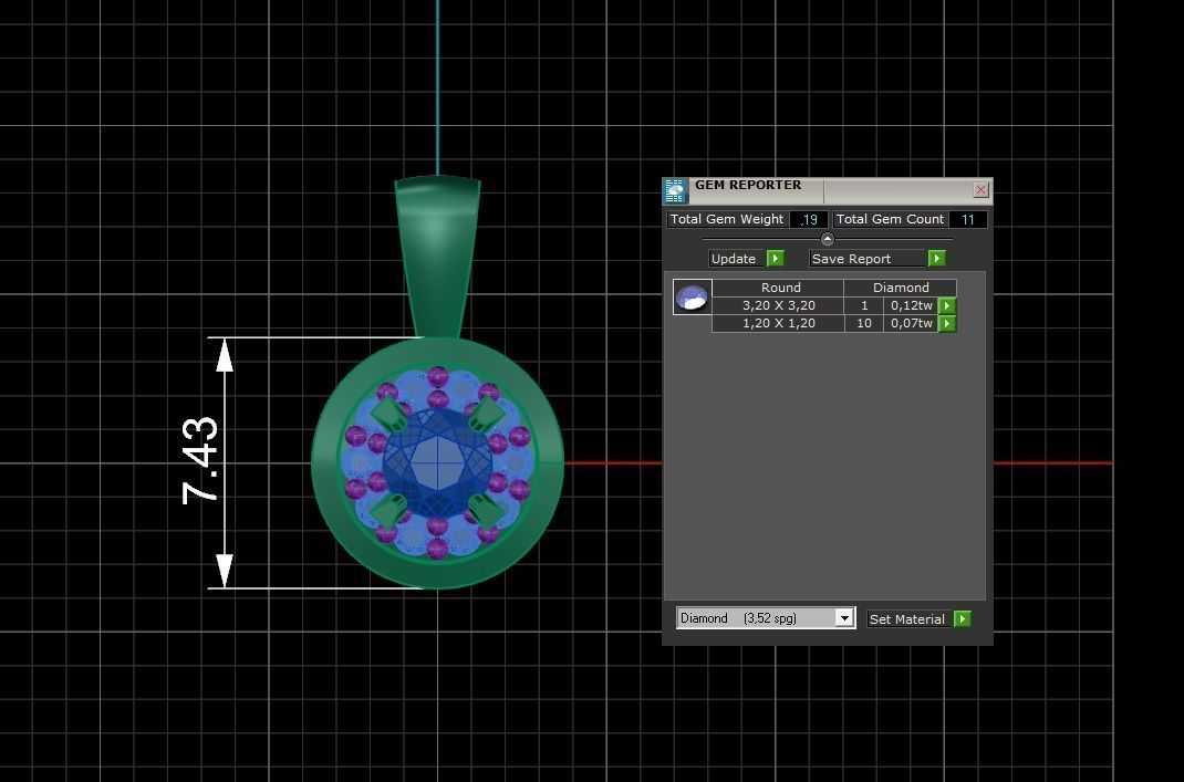 Pendant 333 3D print model_5