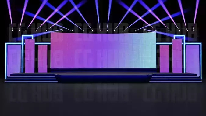 Event stage design 3D model