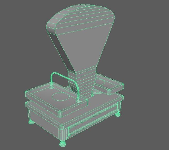 3d MODEL Weigher Scale Low Poly for Games Low-poly 3D model_10