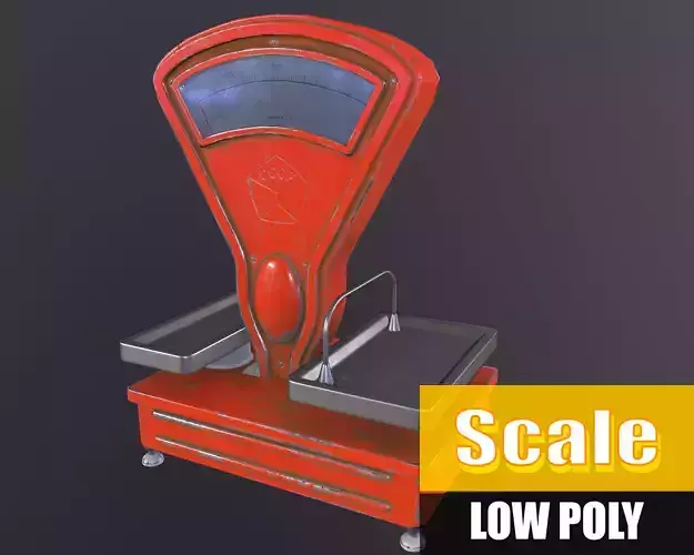 3d MODEL Weigher Scale Low Poly for Games Low-poly 3D model