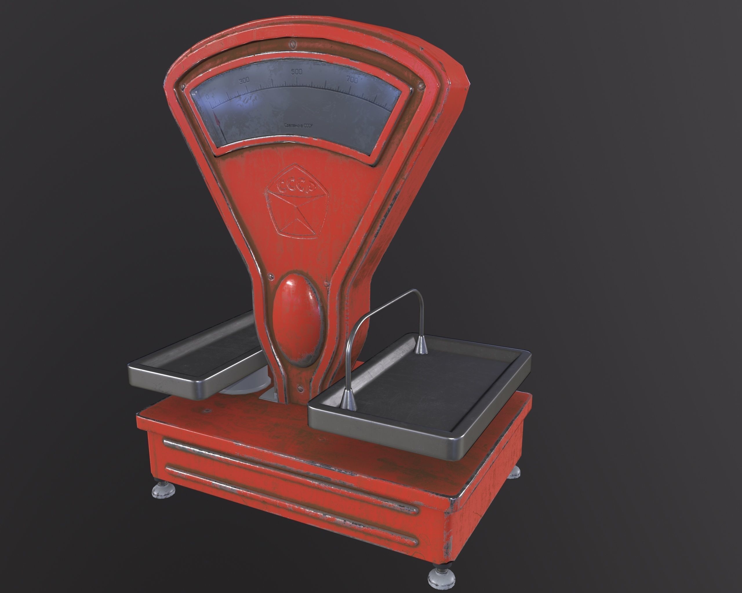 3d MODEL Weigher Scale Low Poly for Games Low-poly 3D model_3