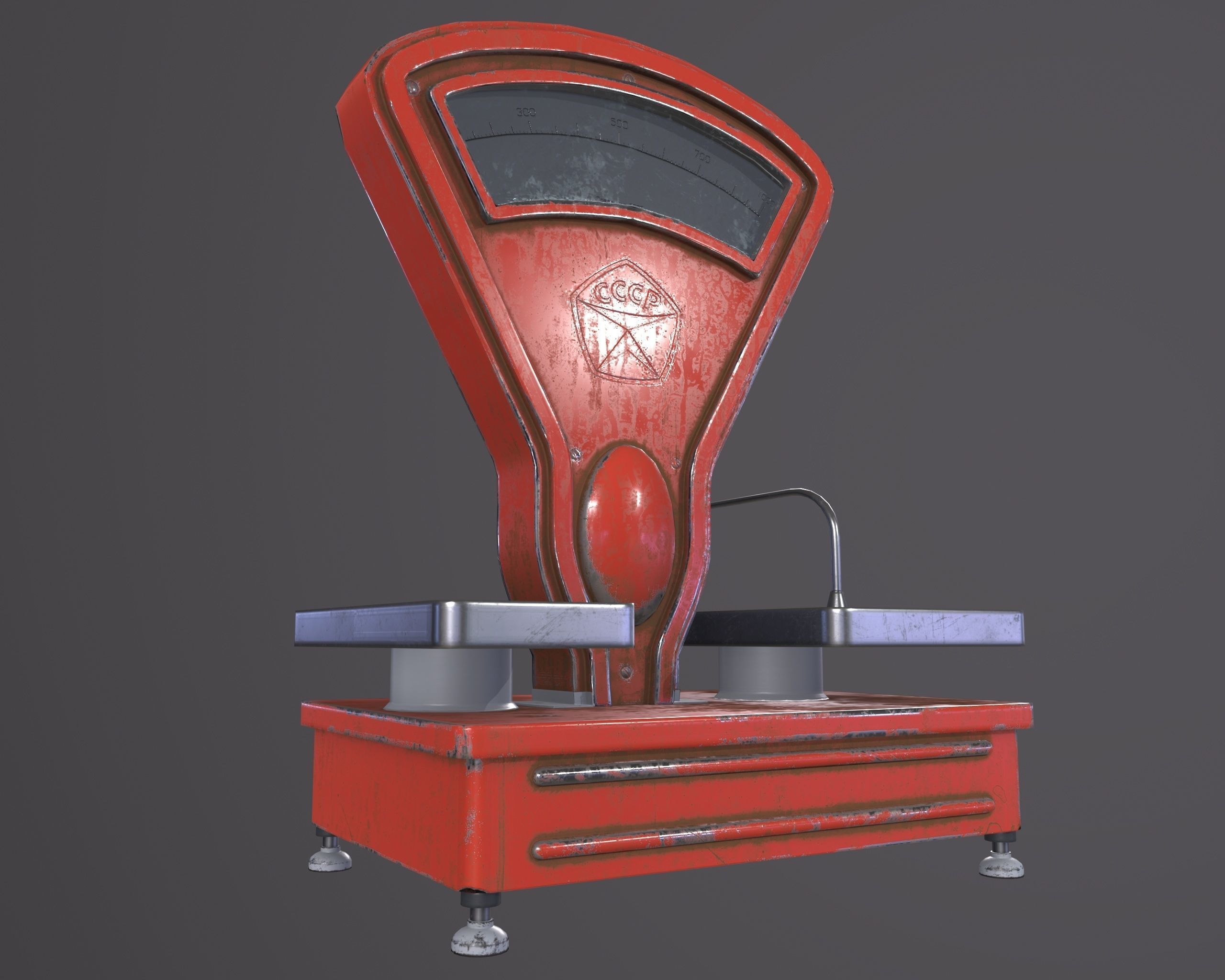 3d MODEL Weigher Scale Low Poly for Games Low-poly 3D model_7