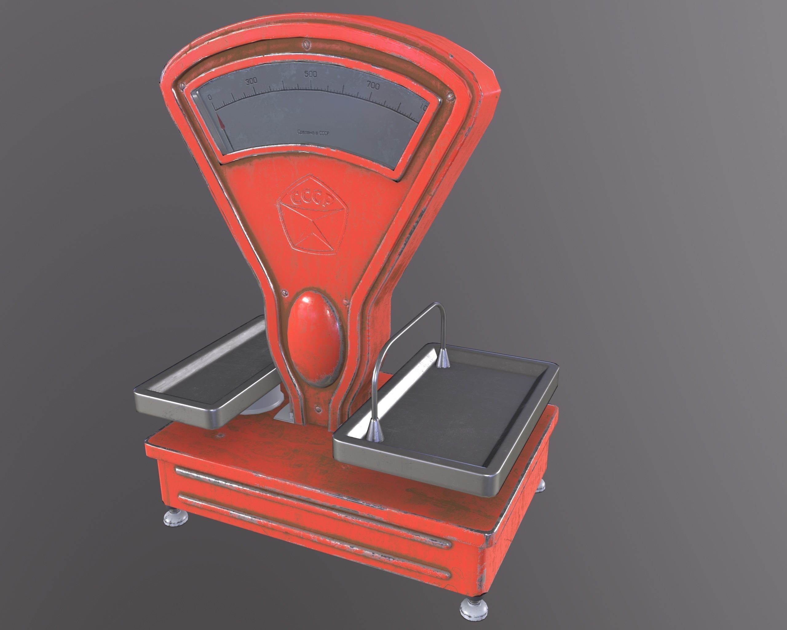 3d MODEL Weigher Scale Low Poly for Games Low-poly 3D model_8