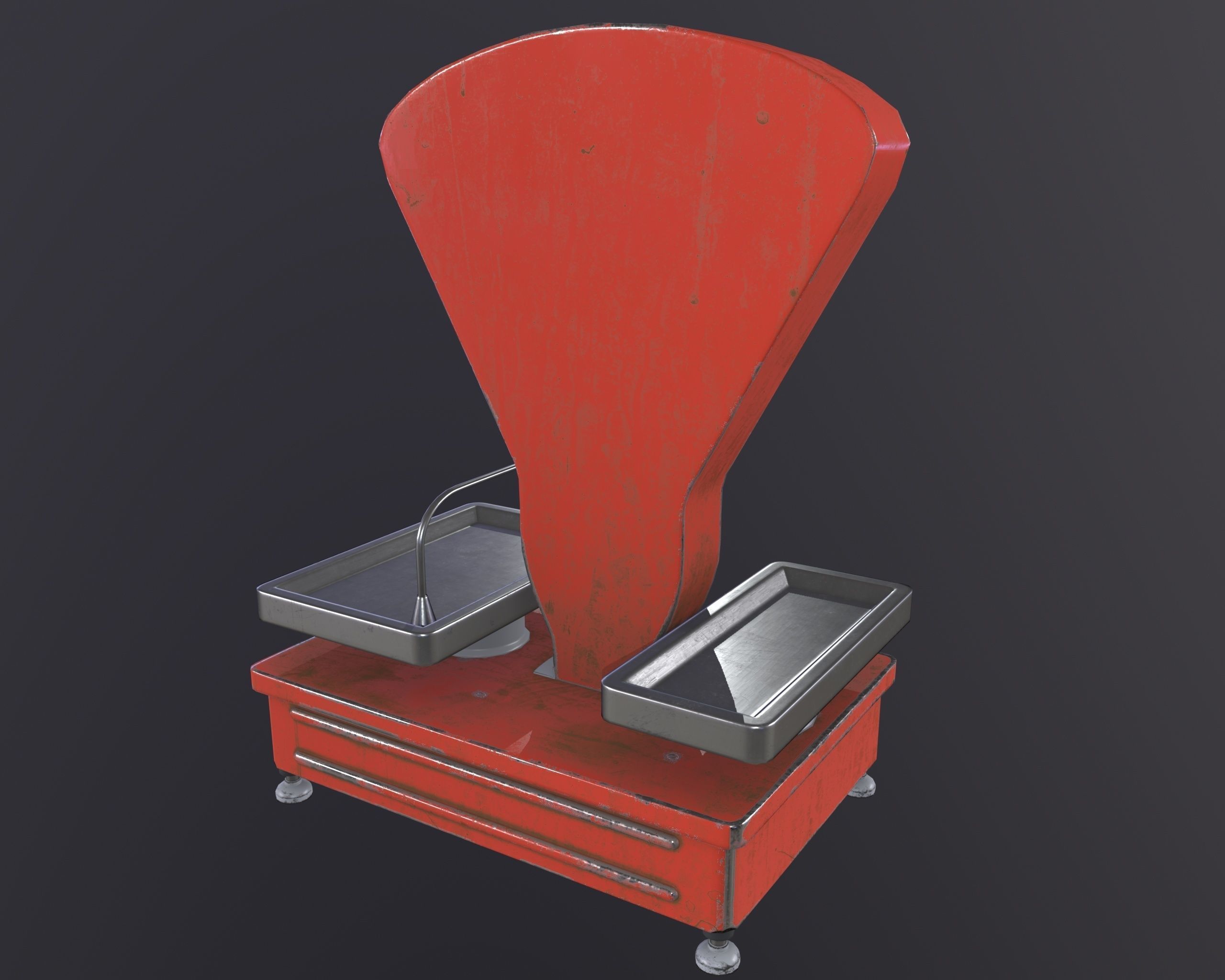 3d MODEL Weigher Scale Low Poly for Games Low-poly 3D model_5