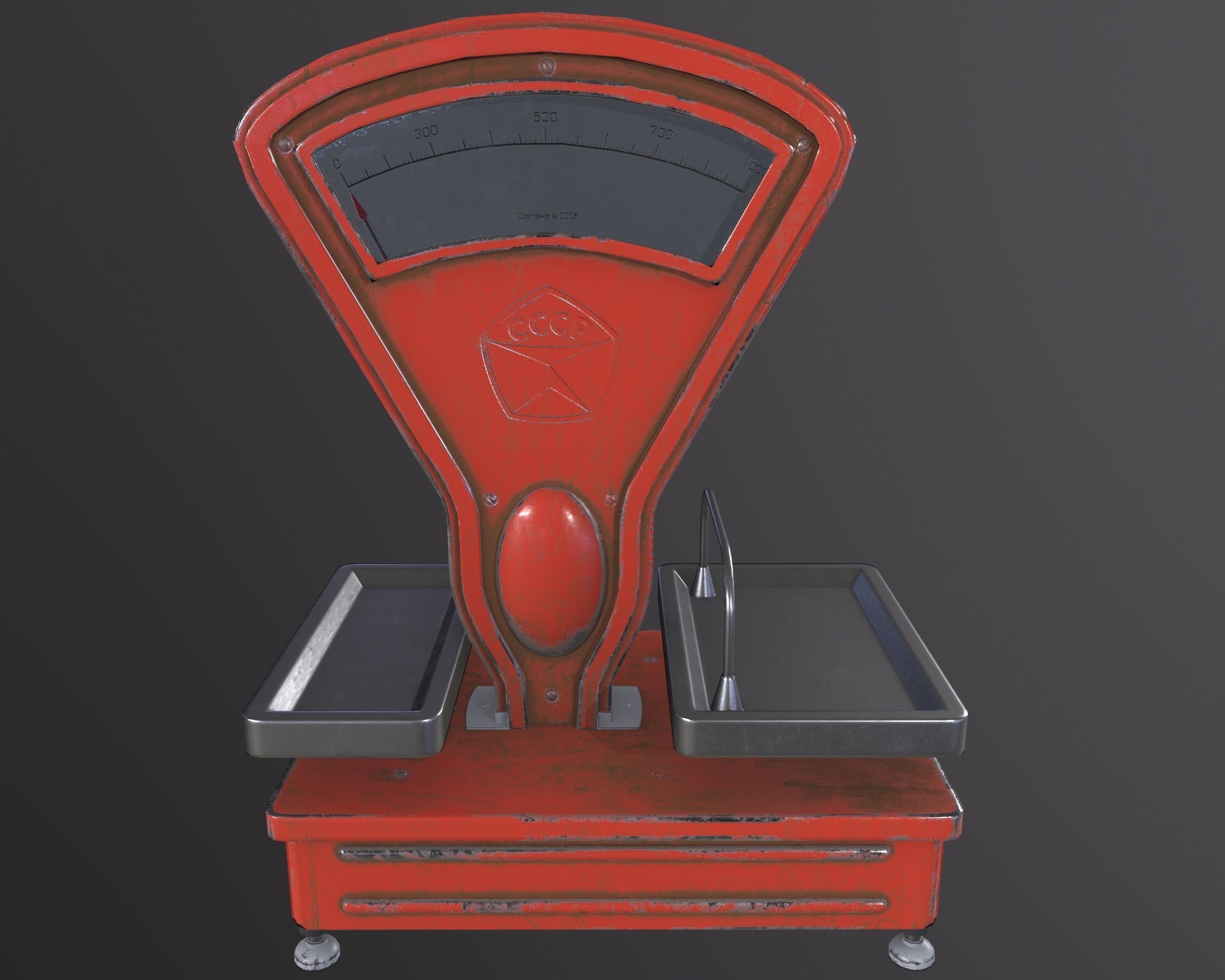 3d MODEL Weigher Scale Low Poly for Games Low-poly 3D model_1