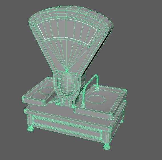 3d MODEL Weigher Scale Low Poly for Games Low-poly 3D model_9