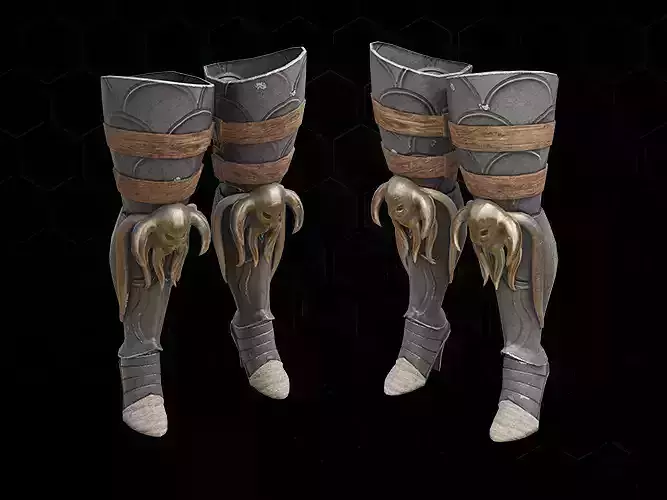 Viking Style Octopus gazukull for film and game female armor