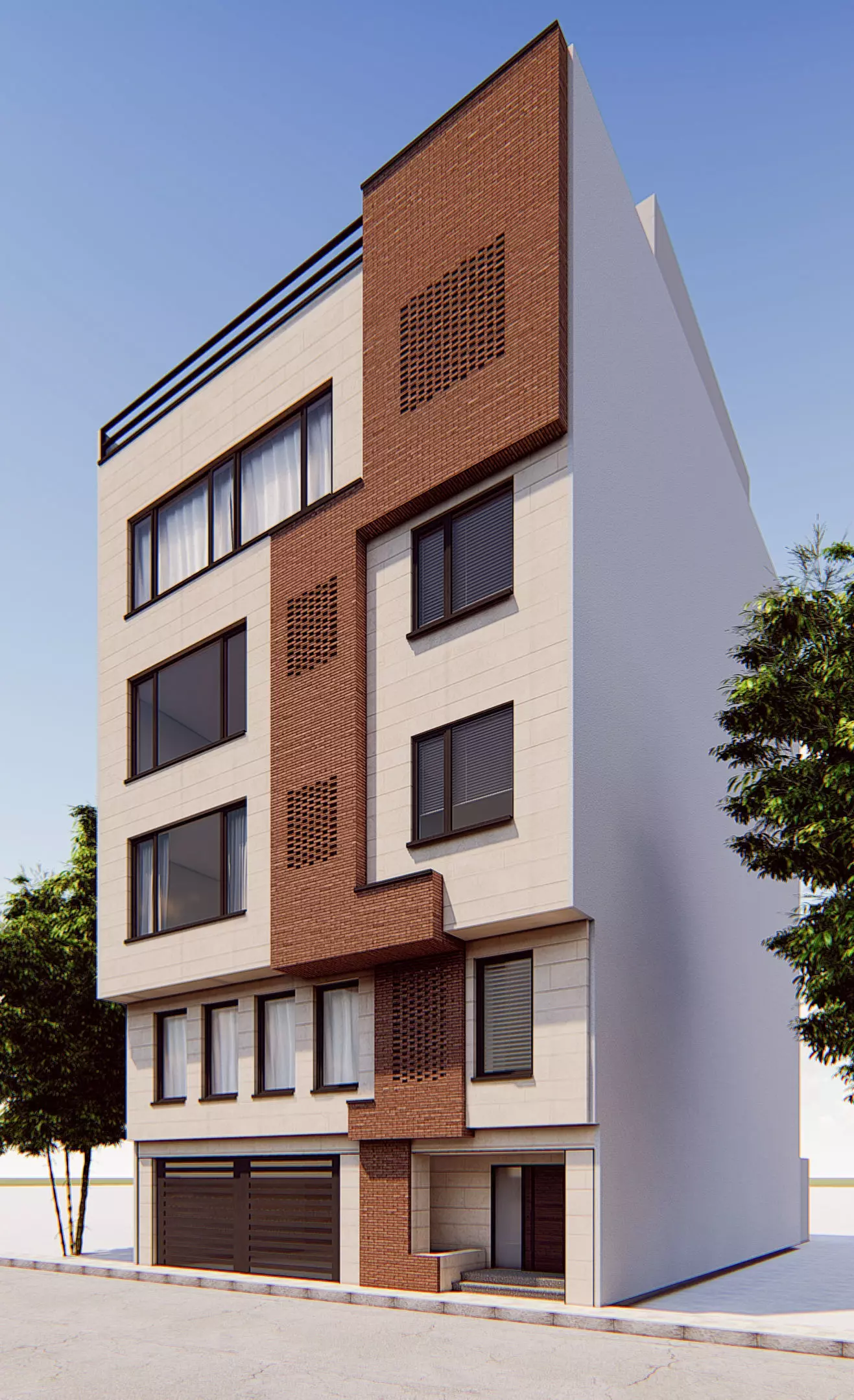 flat apartment window Residential 02 3D model