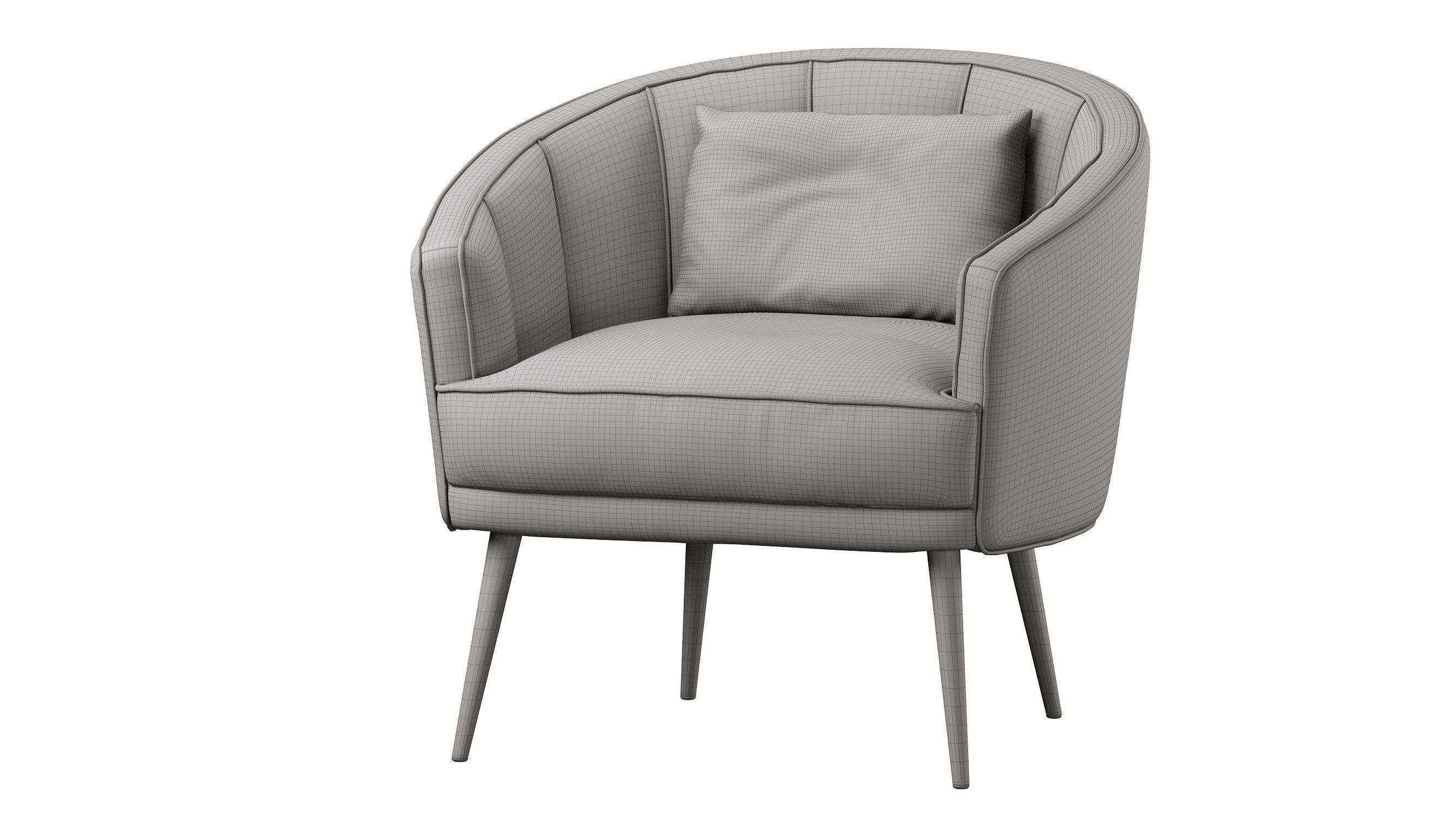 Tania Accent Chair LumiSource 3D model_15