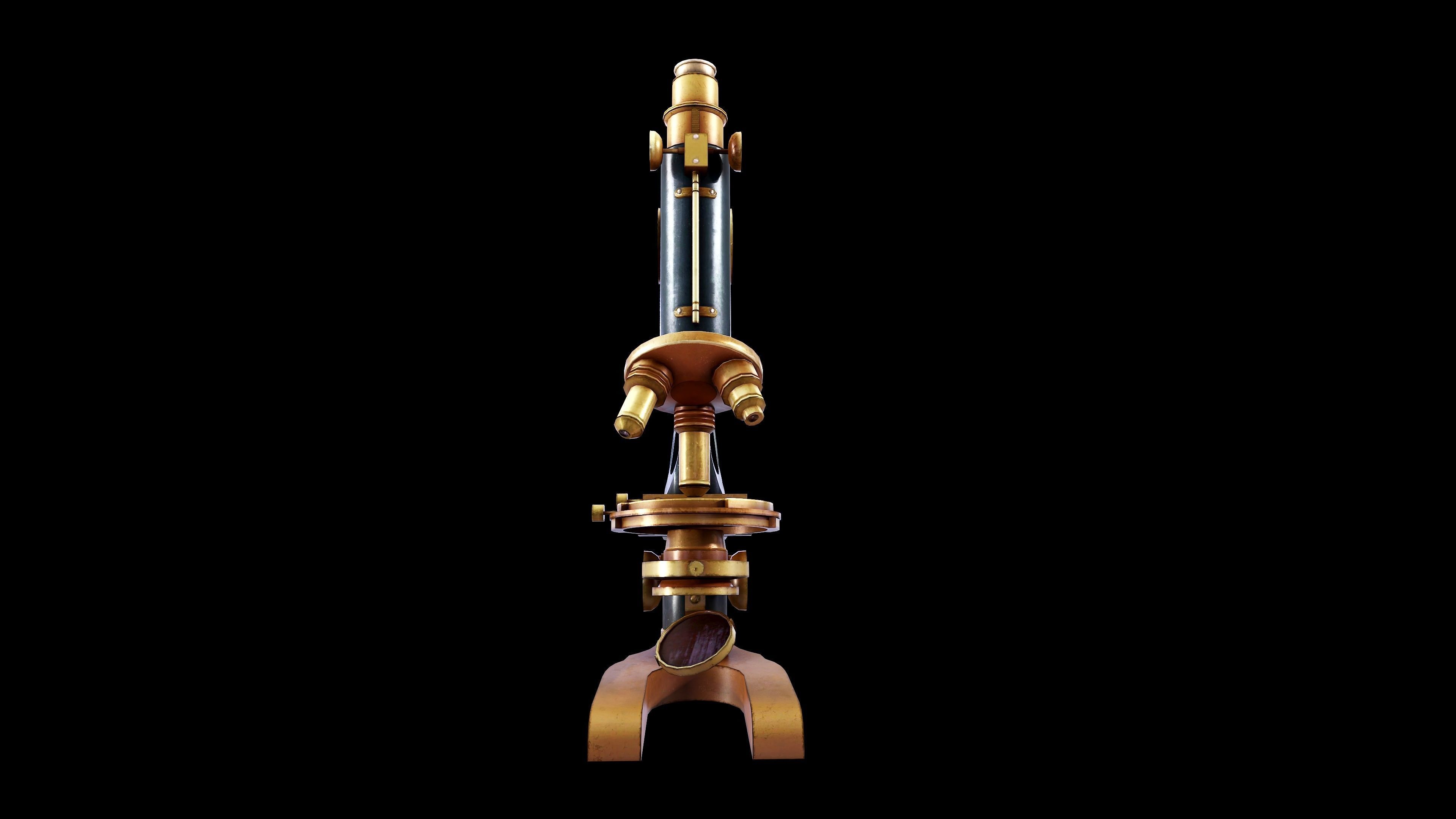 Microscope - PBR - Textured Low-poly 3D model_8