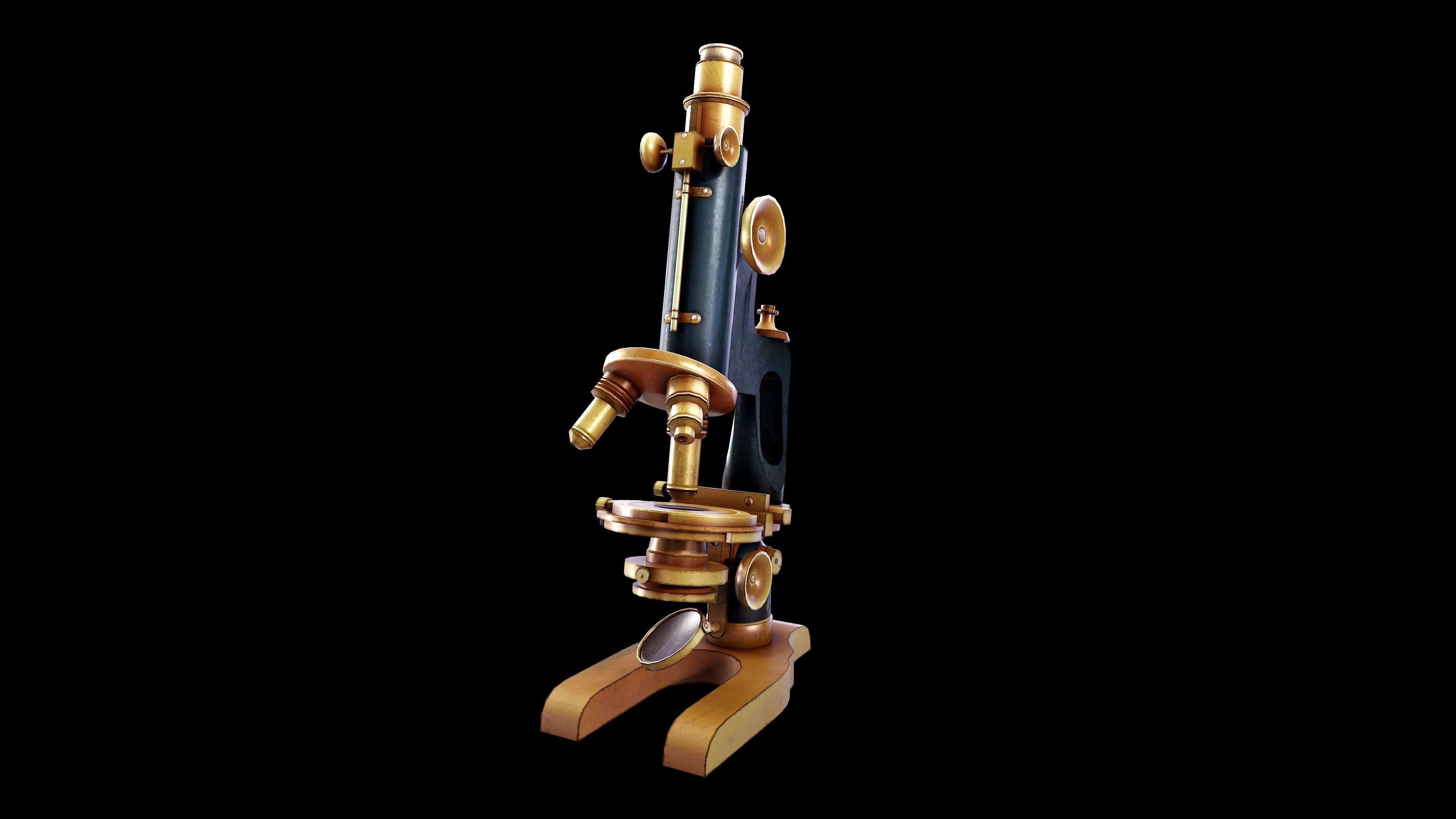 Microscope - PBR - Textured Low-poly 3D model_7