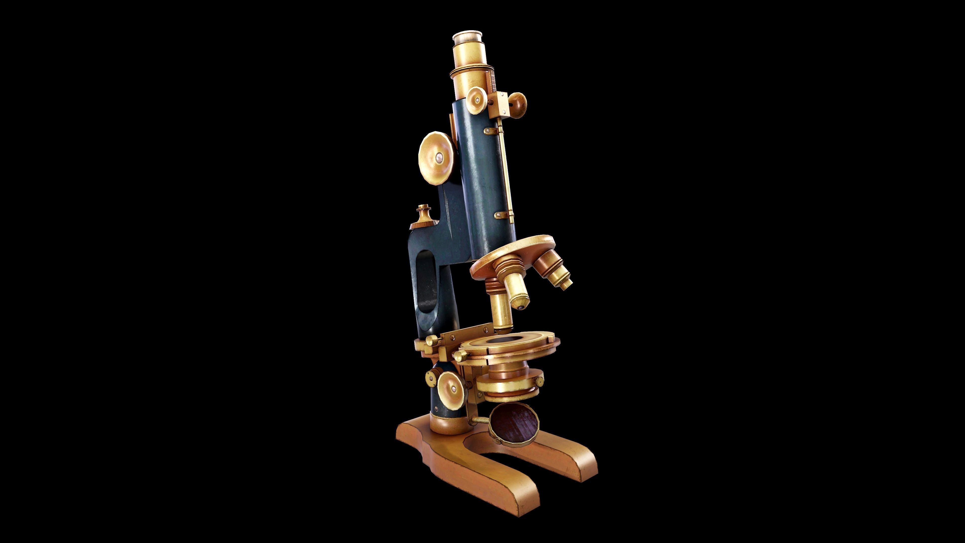 Microscope - PBR - Textured Low-poly 3D model_1