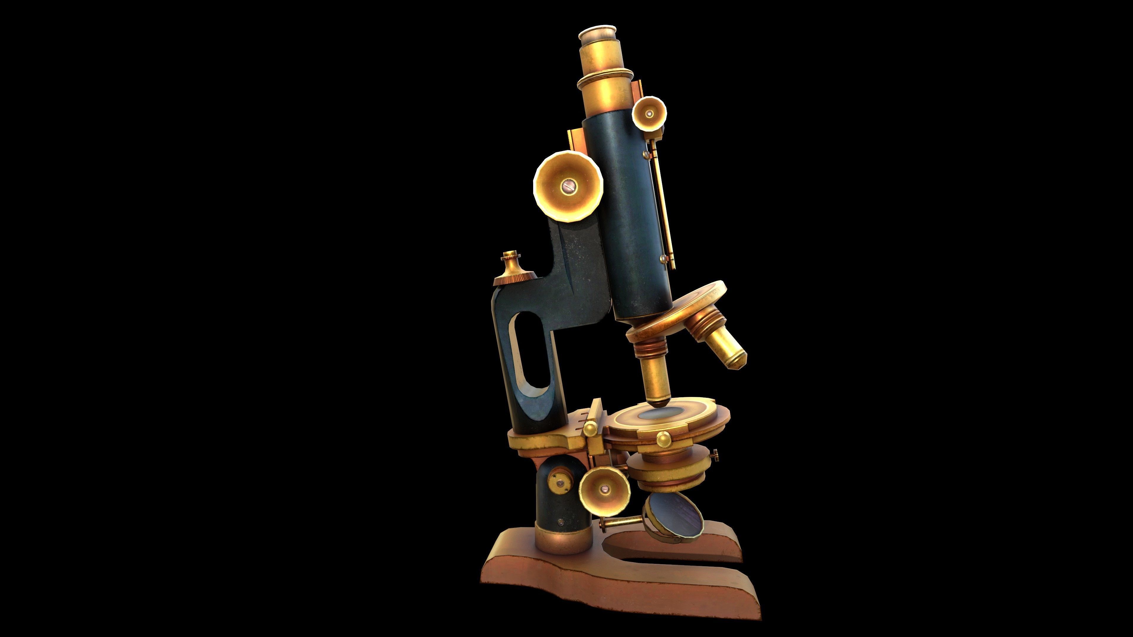 Microscope - PBR - Textured Low-poly 3D model_2