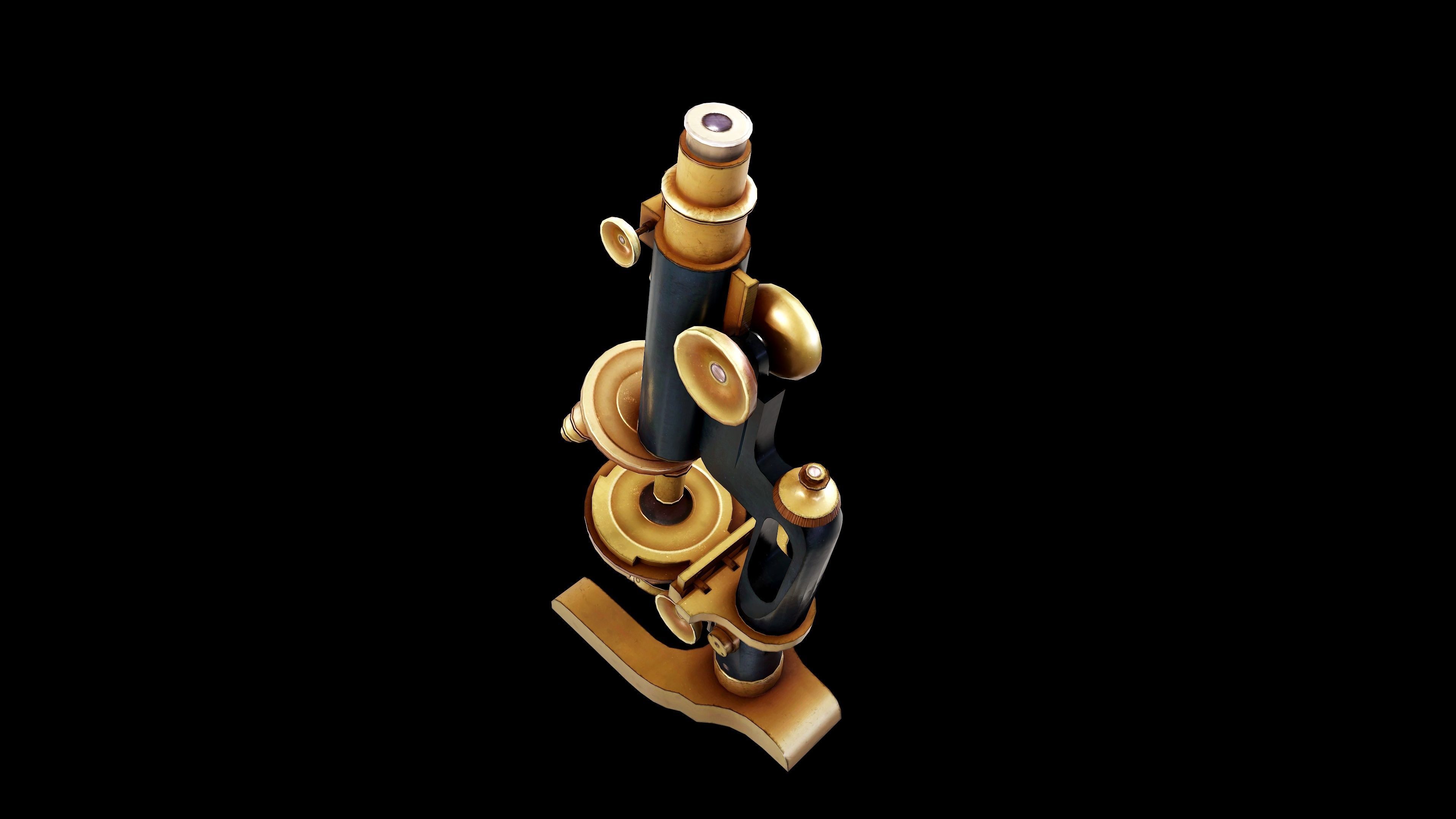 Microscope - PBR - Textured Low-poly 3D model_9