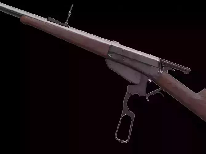 Winchester 1895 Lowpoly PBR Rifle Low-poly 3D model