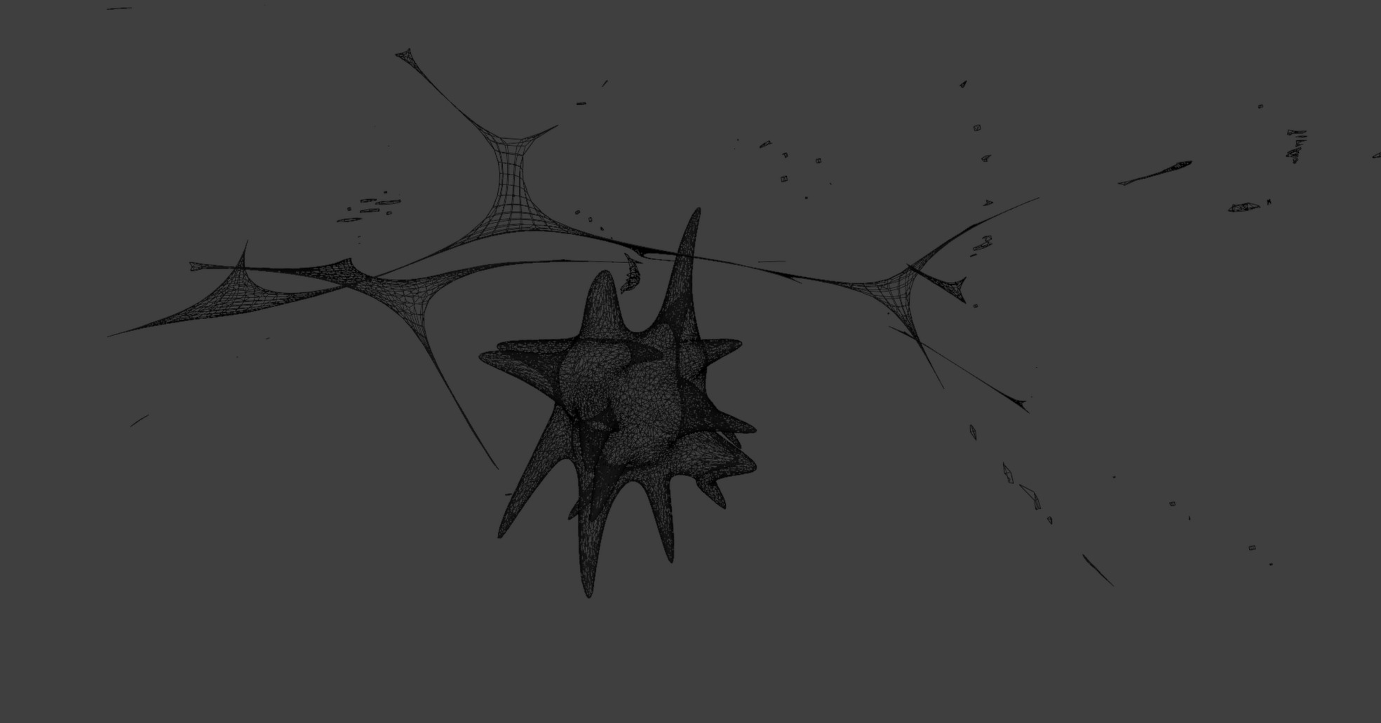 Blobby Heaven Environment y2k bloom cyber abstract chrometype   3D model_6