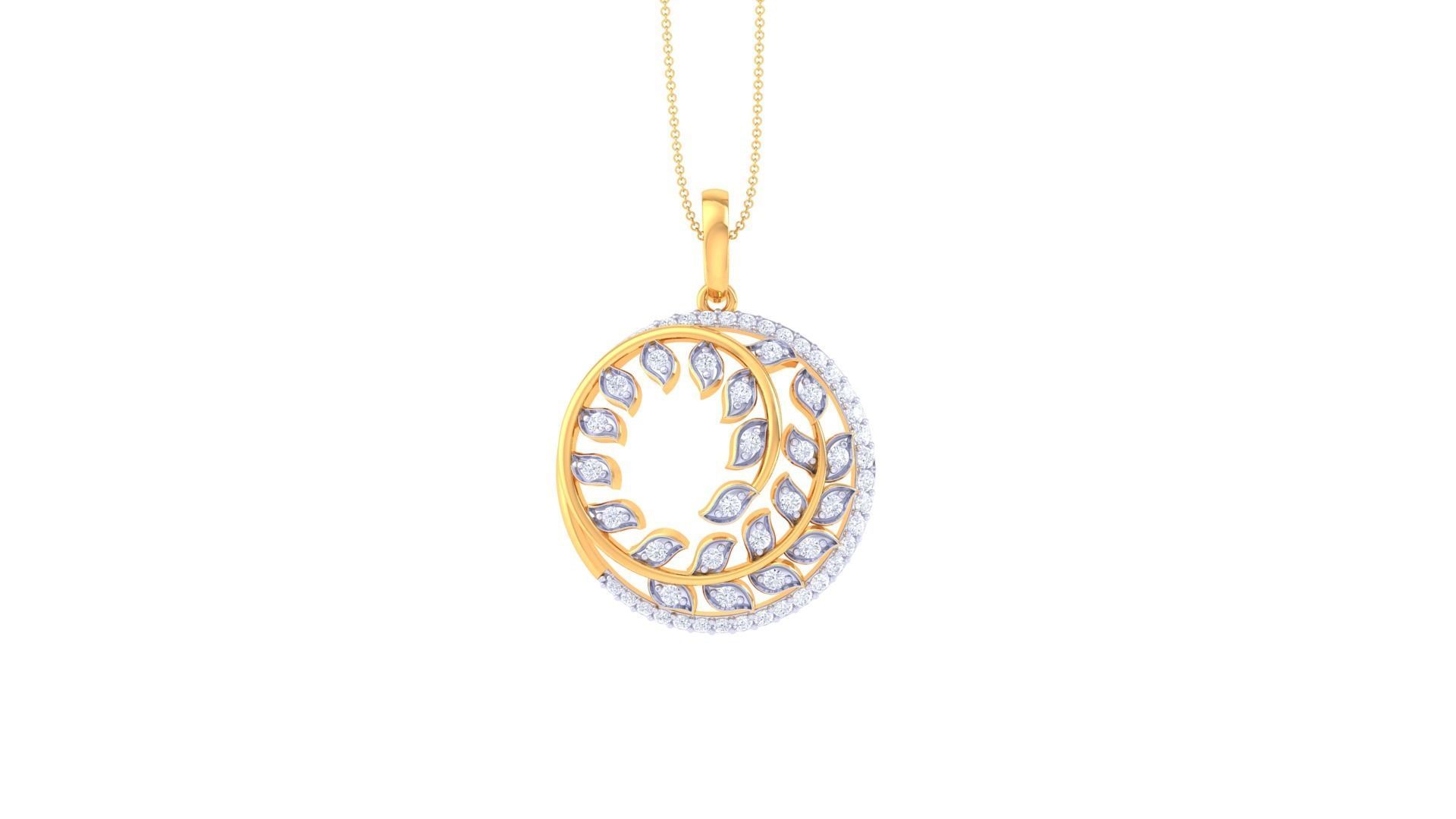 Diamond Pendant 3dm stl obj gltf glb 3mf renders details 3D print model_10