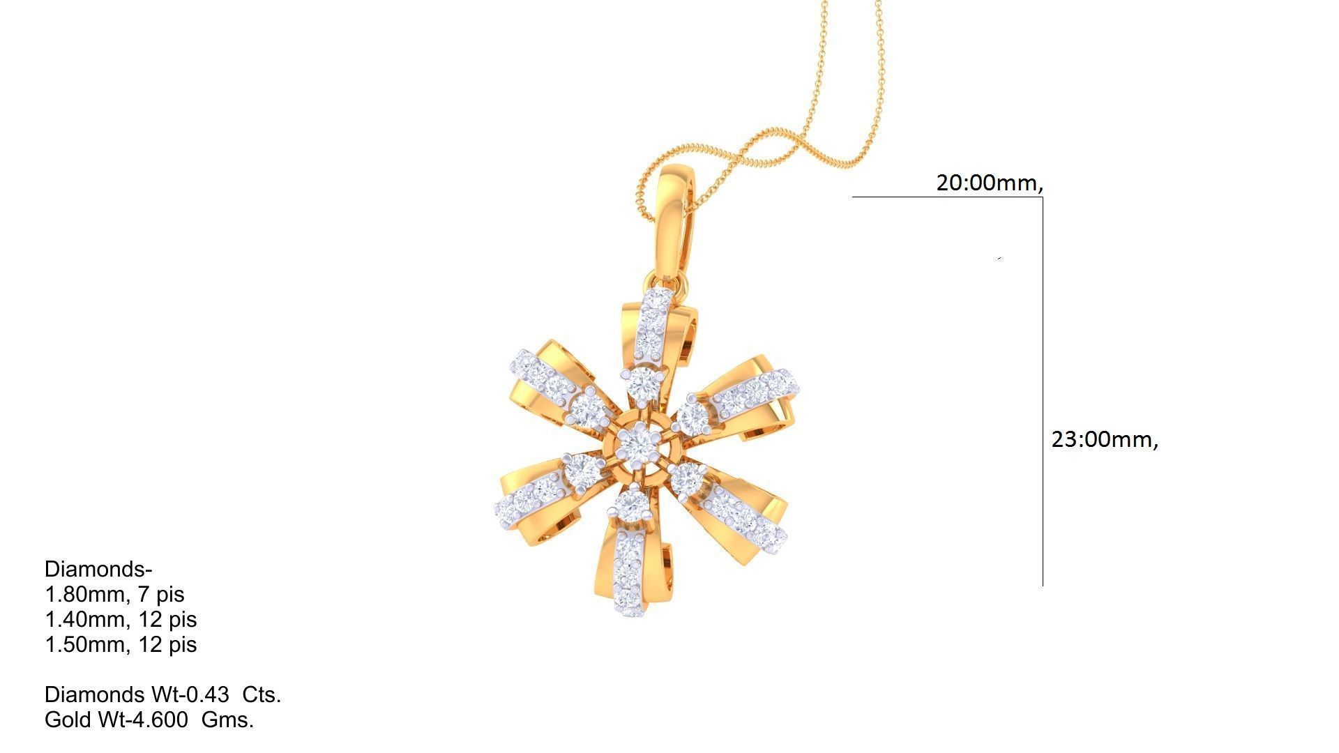 Diamond Pendant 3dm stl obj gltf glb 3mf renders details 3D print model_4