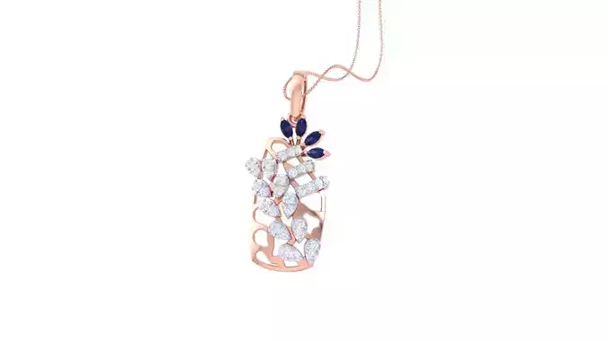 Diamond Pendant 3dm stl obj gltf glb 3mf renders details