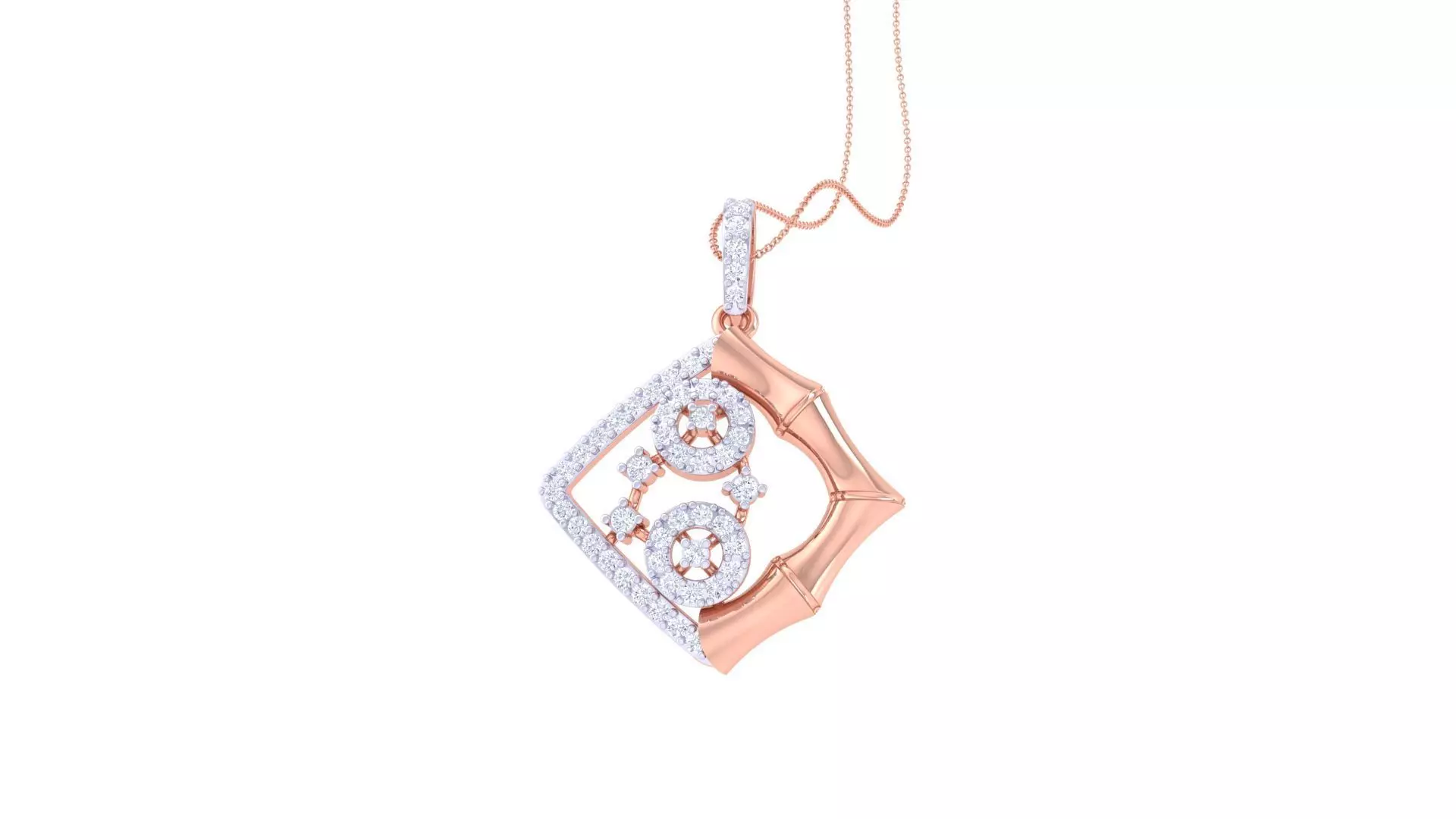 Diamond Pendant 3dm stl obj gltf glb 3mf renders details 3D print model_0
