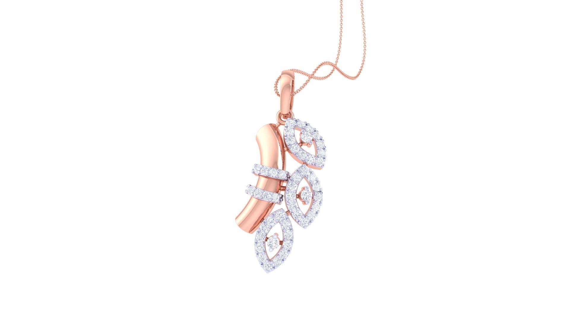 Diamond Pendant 3dm stl obj gltf glb 3mf renders details 3D print model_3