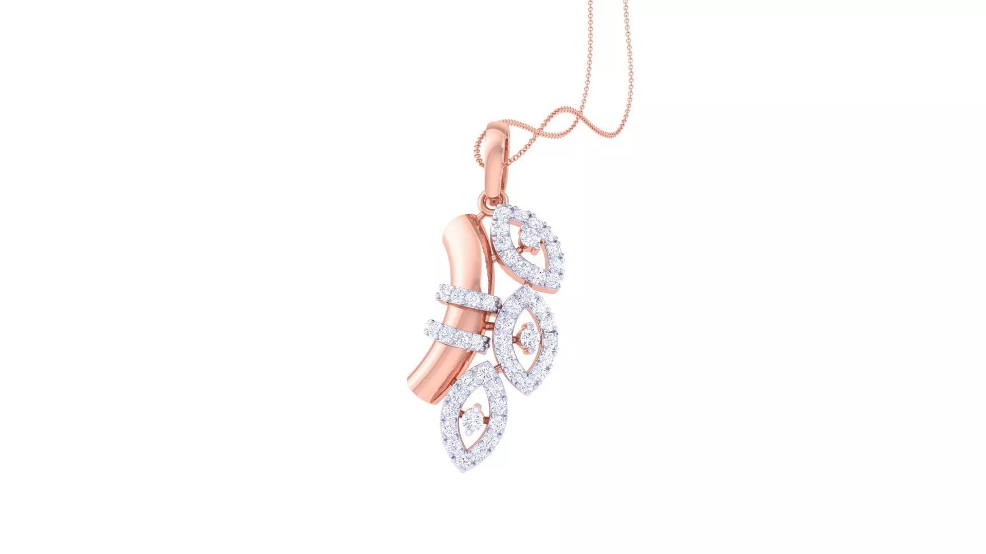 Diamond Pendant 3dm stl obj gltf glb 3mf renders details 3D print model_0