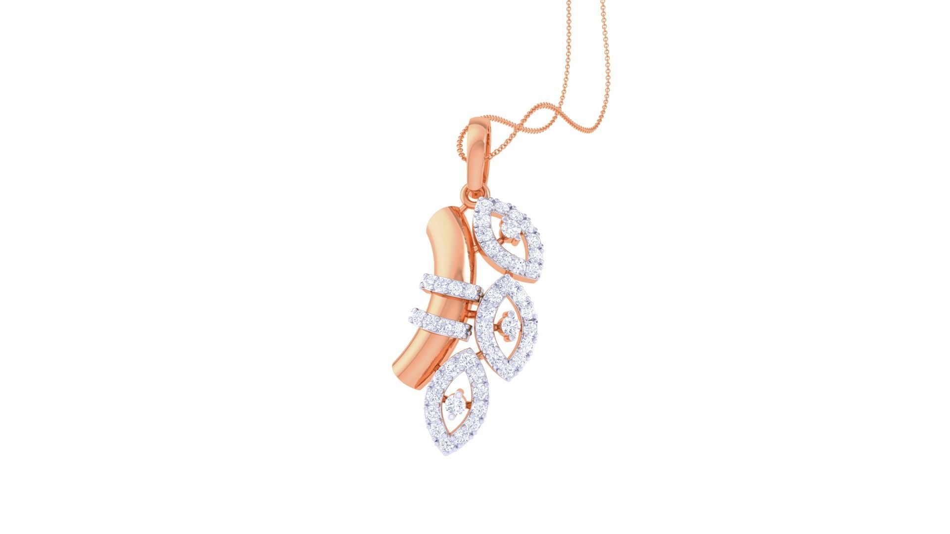 Diamond Pendant 3dm stl obj gltf glb 3mf renders details 3D print model_7