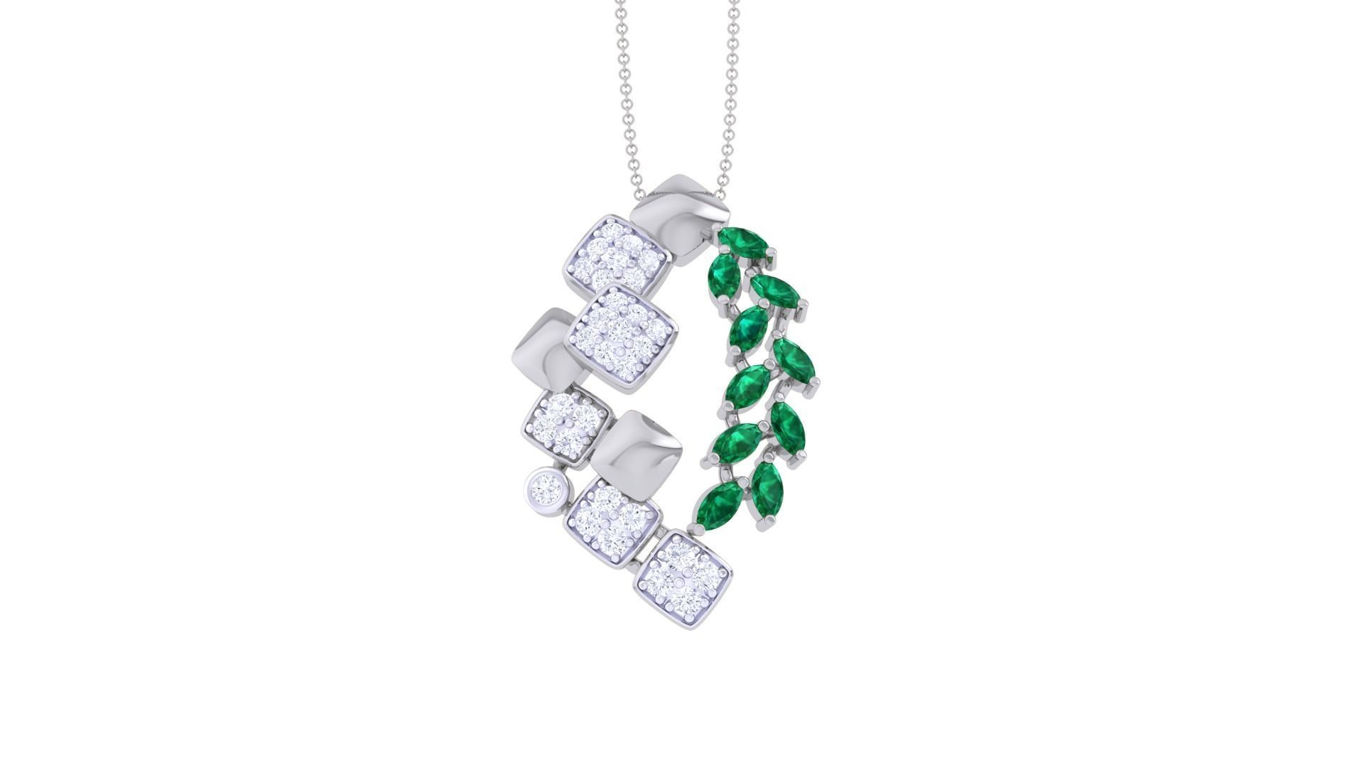 Diamond Pendant 3dm stl obj gltf glb 3mf renders details 3D print model_11