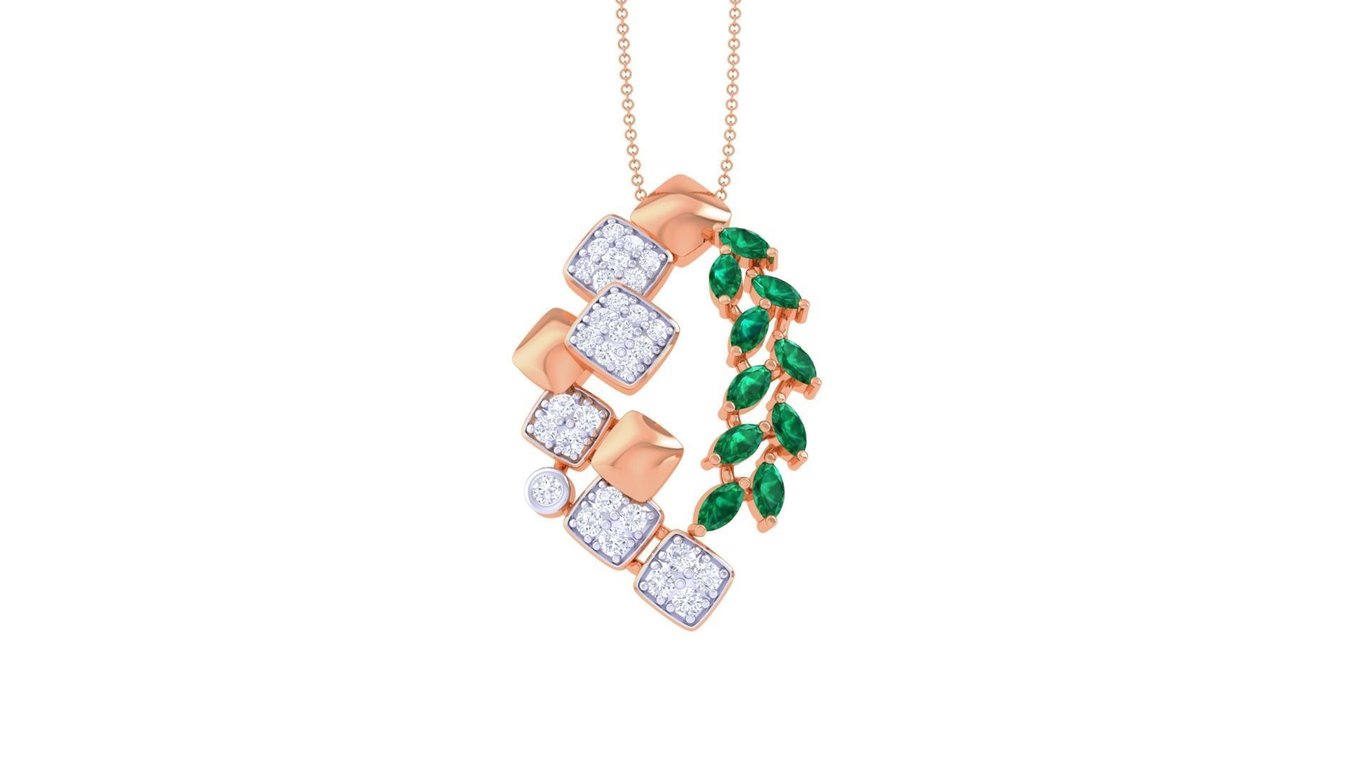 Diamond Pendant 3dm stl obj gltf glb 3mf renders details 3D print model_10