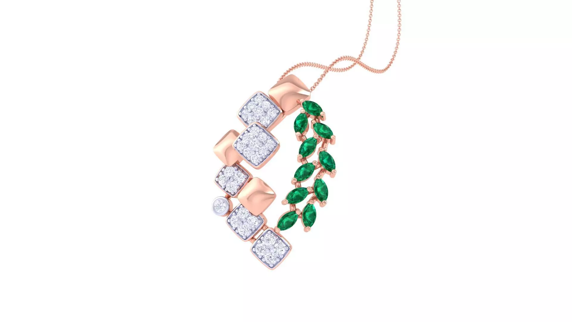 Diamond Pendant 3dm stl obj gltf glb 3mf renders details 3D print model_0