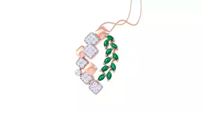 Diamond Pendant 3dm stl obj gltf glb 3mf renders details