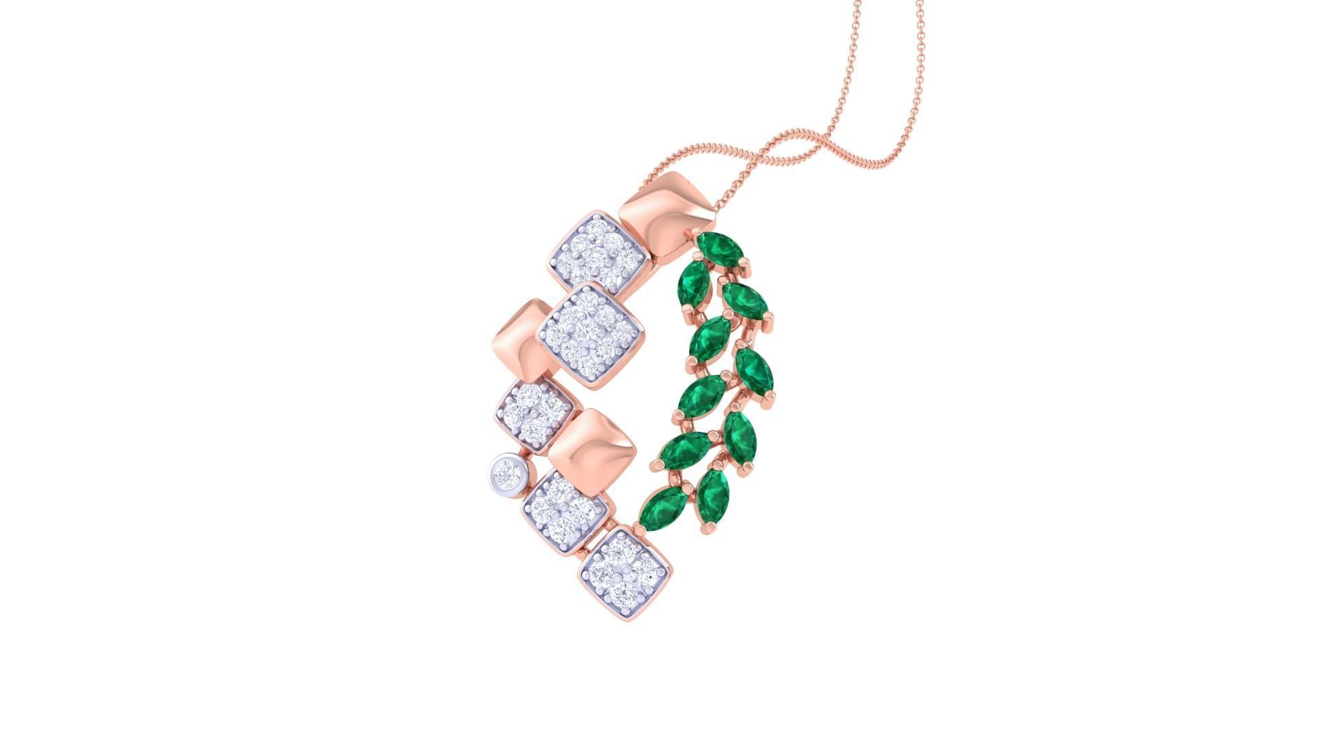 Diamond Pendant 3dm stl obj gltf glb 3mf renders details 3D print model_3