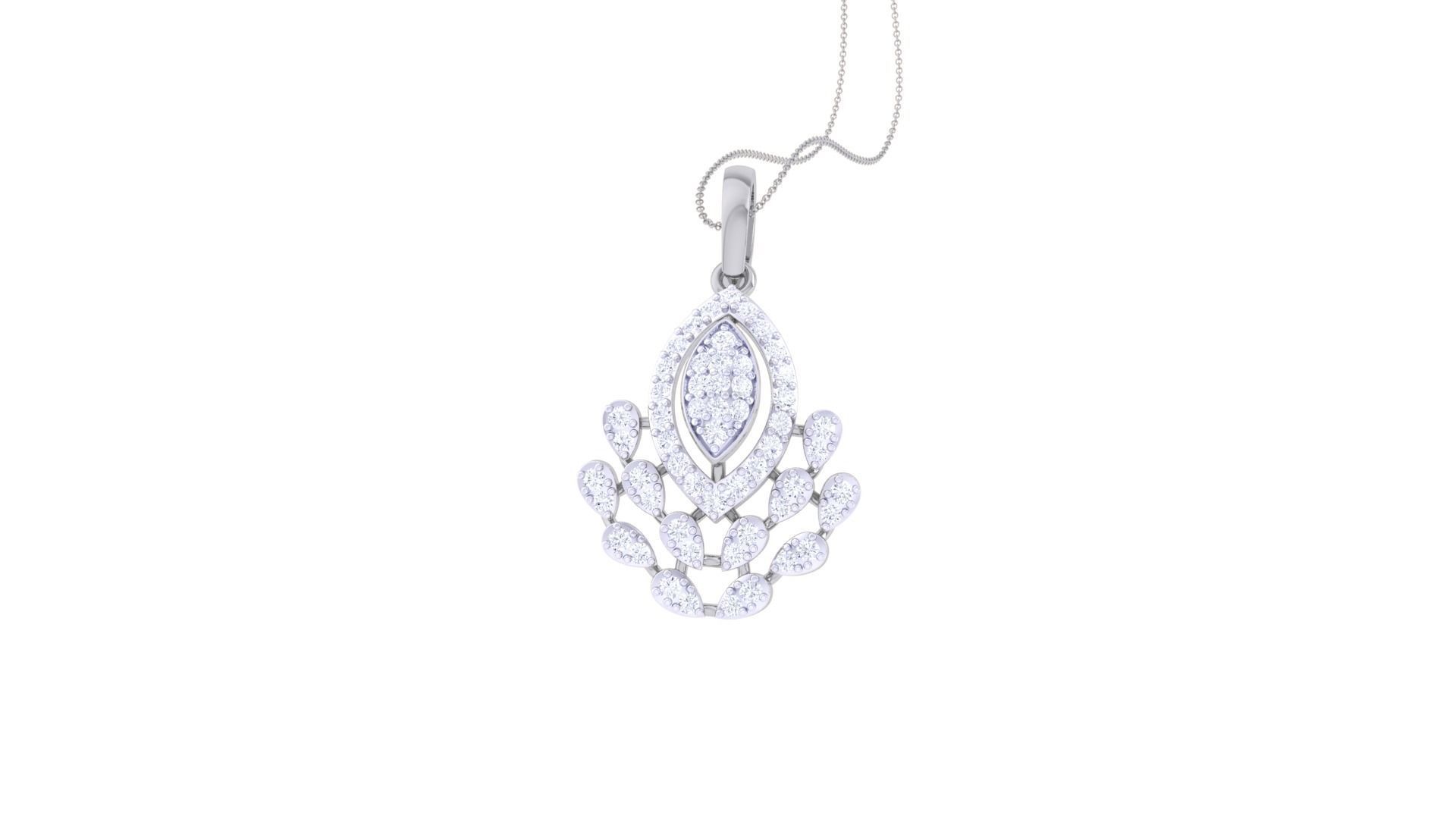 Diamond Pendant 3dm stl obj gltf glb 3mf renders details 3D print model_8