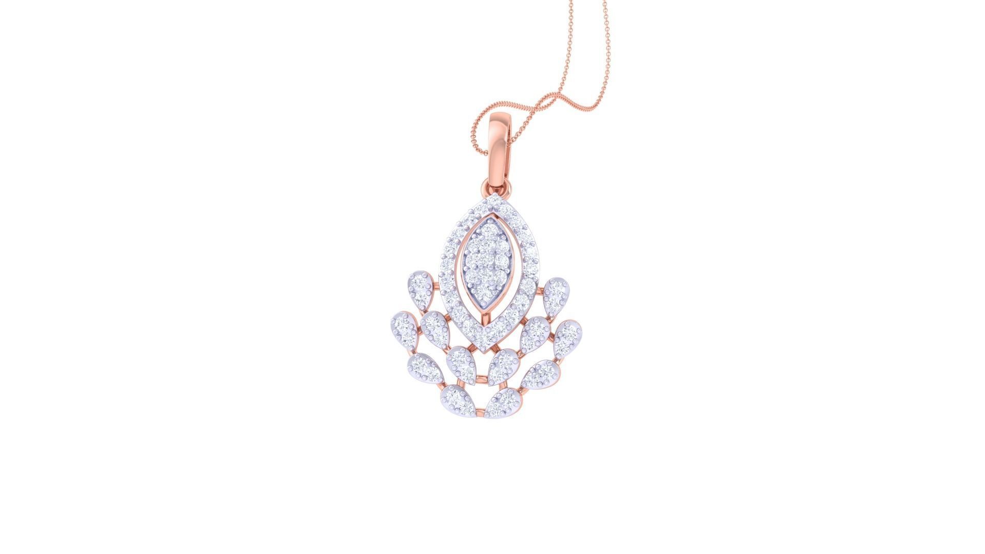 Diamond Pendant 3dm stl obj gltf glb 3mf renders details 3D print model_3