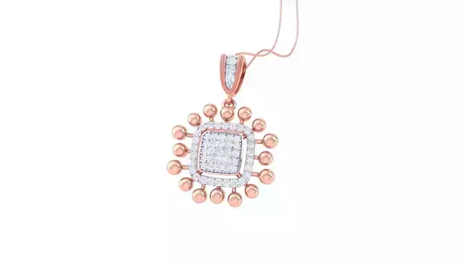 Diamond Pendant 3dm stl obj gltf glb 3mf renders details