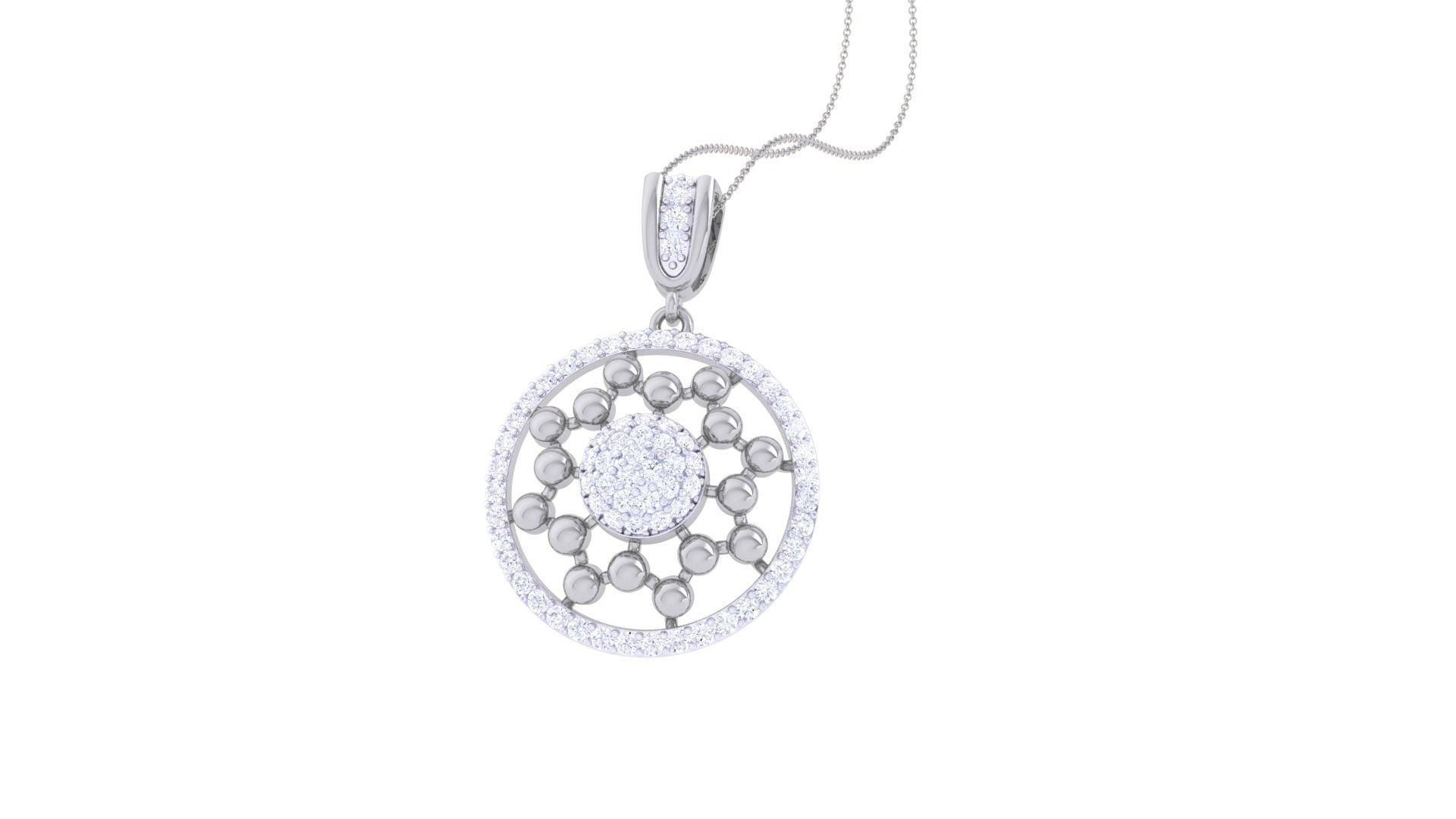 Diamond Pendant 3dm stl obj gltf glb 3mf renders details 3D print model_8