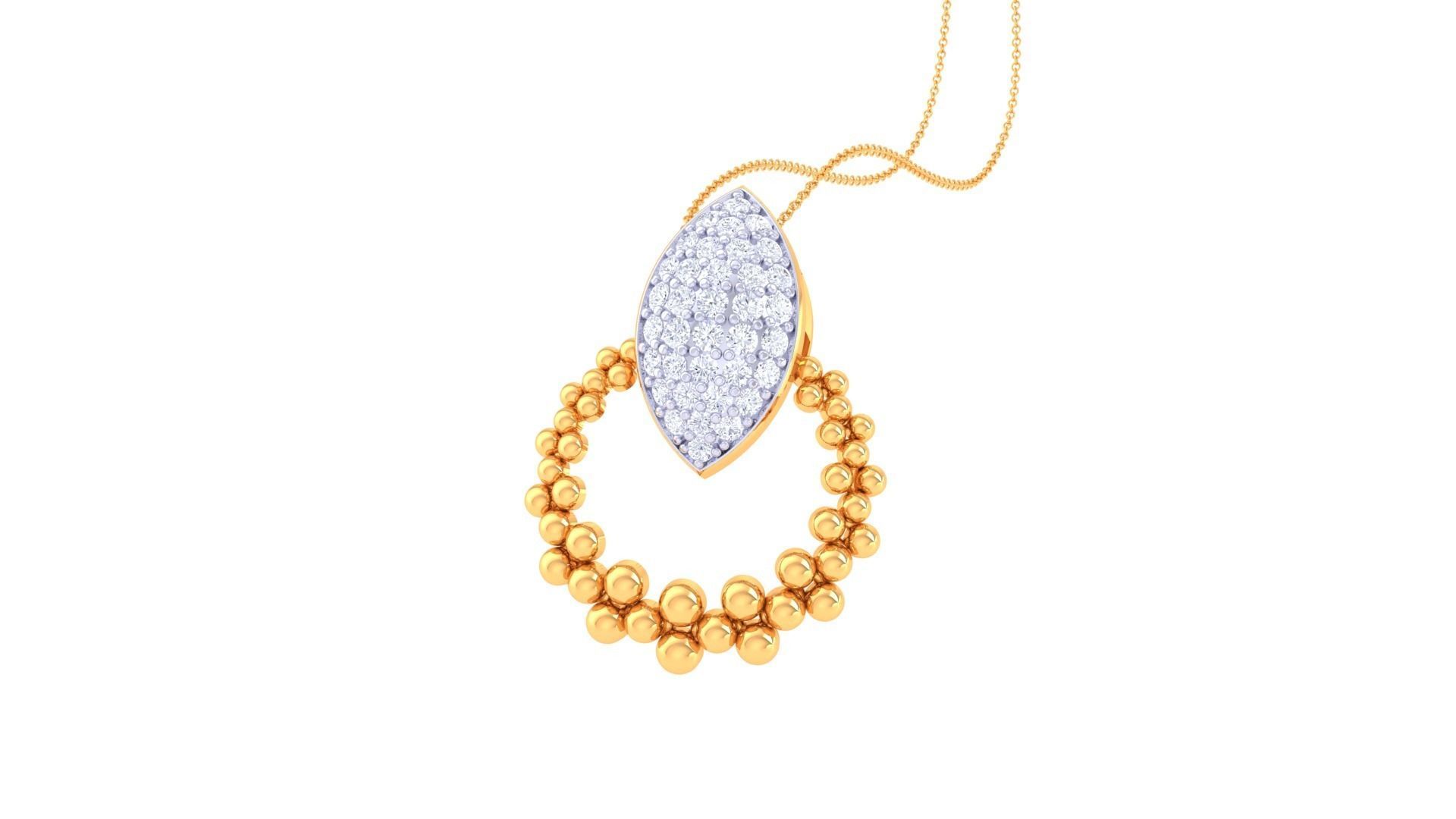 Diamond Pendant 3dm stl obj gltf glb 3mf renders details 3D print model_2