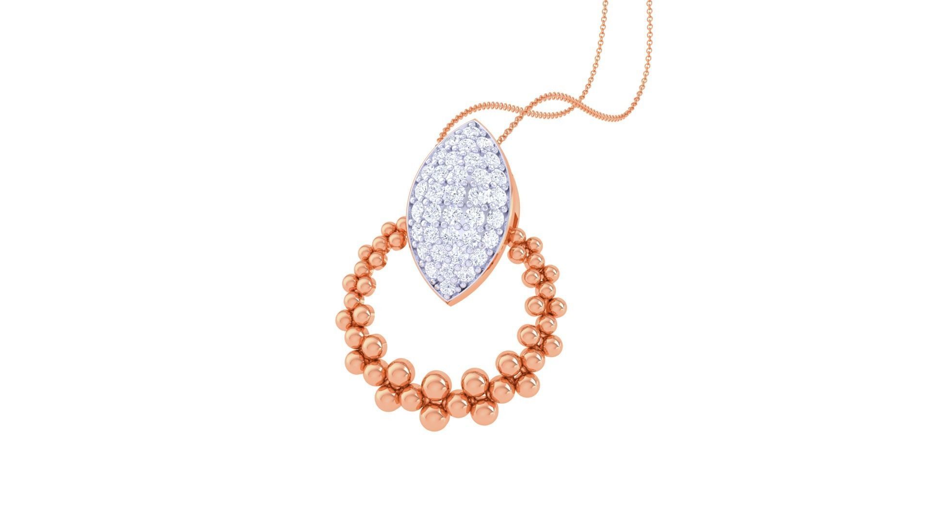 Diamond Pendant 3dm stl obj gltf glb 3mf renders details 3D print model_7