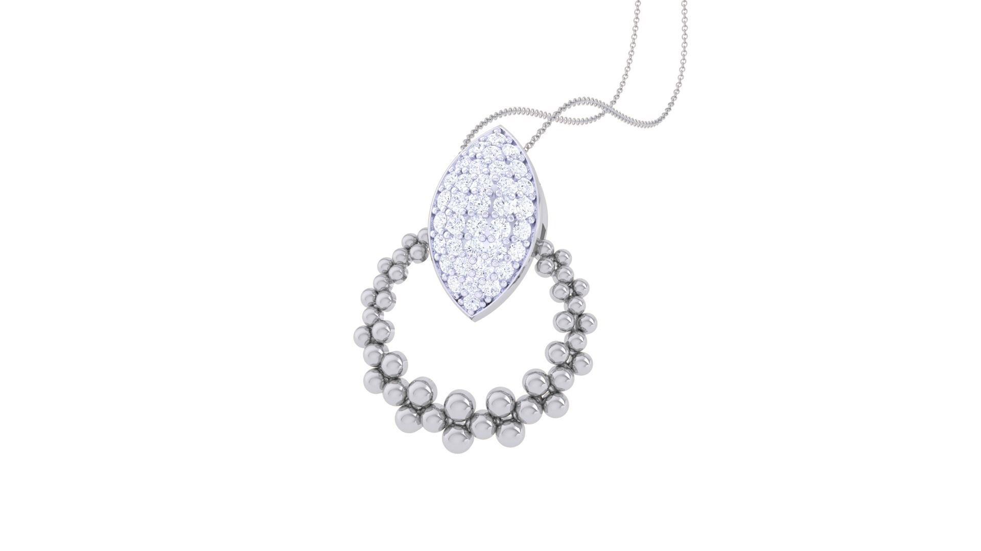 Diamond Pendant 3dm stl obj gltf glb 3mf renders details 3D print model_8