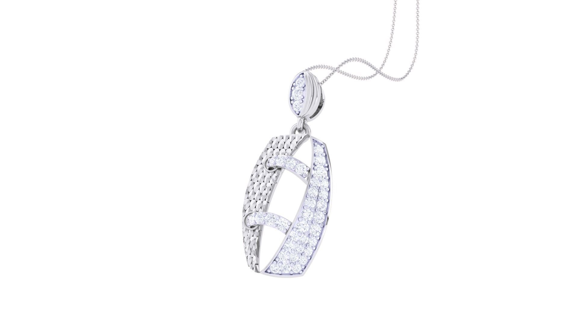 Diamond Pendant 3dm stl obj gltf glb 3mf renders details 3D print model_1