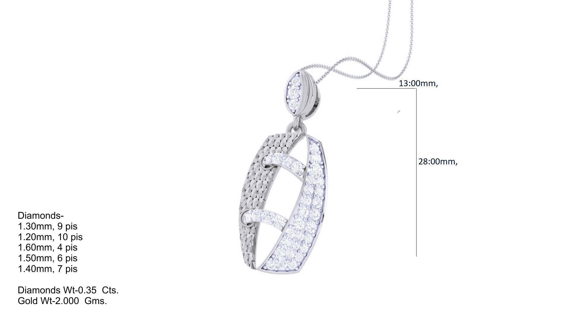 Diamond Pendant 3dm stl obj gltf glb 3mf renders details 3D print model_5