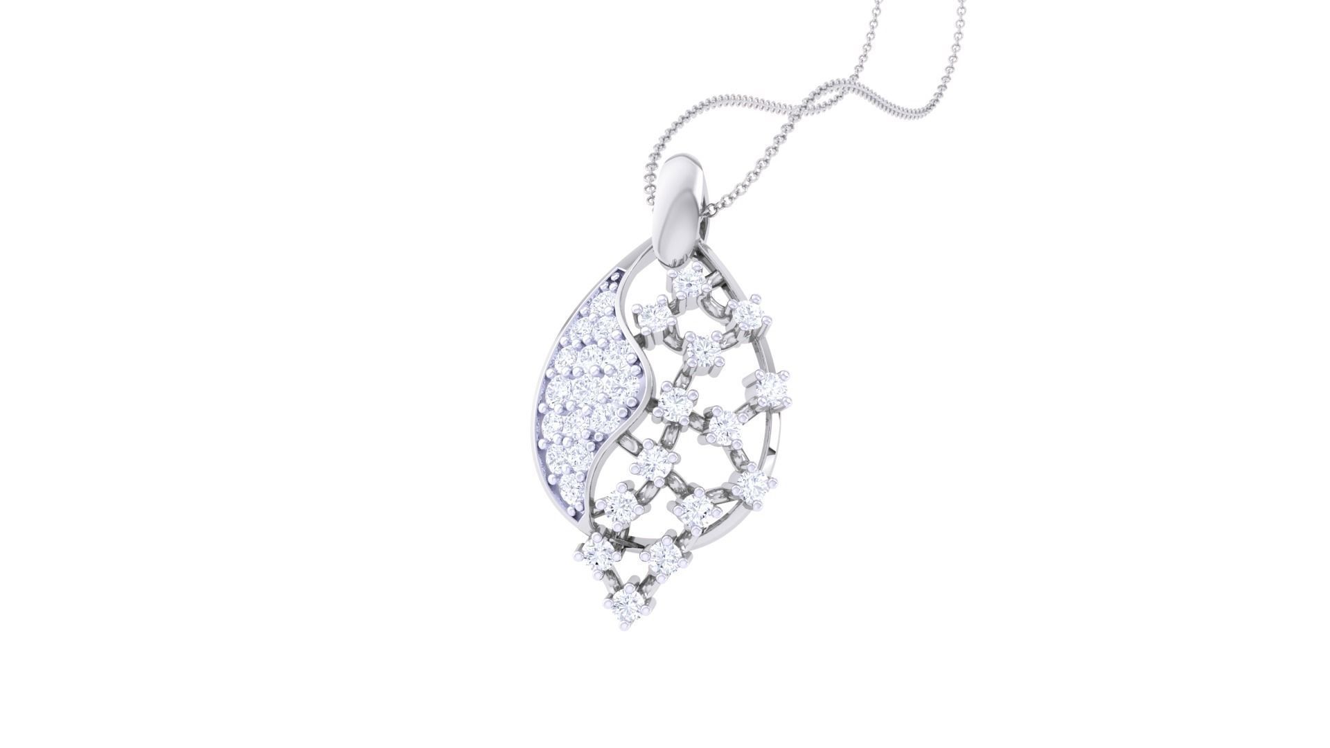 Diamond Pendant 3dm stl obj gltf glb 3mf renders details 3D print model_1