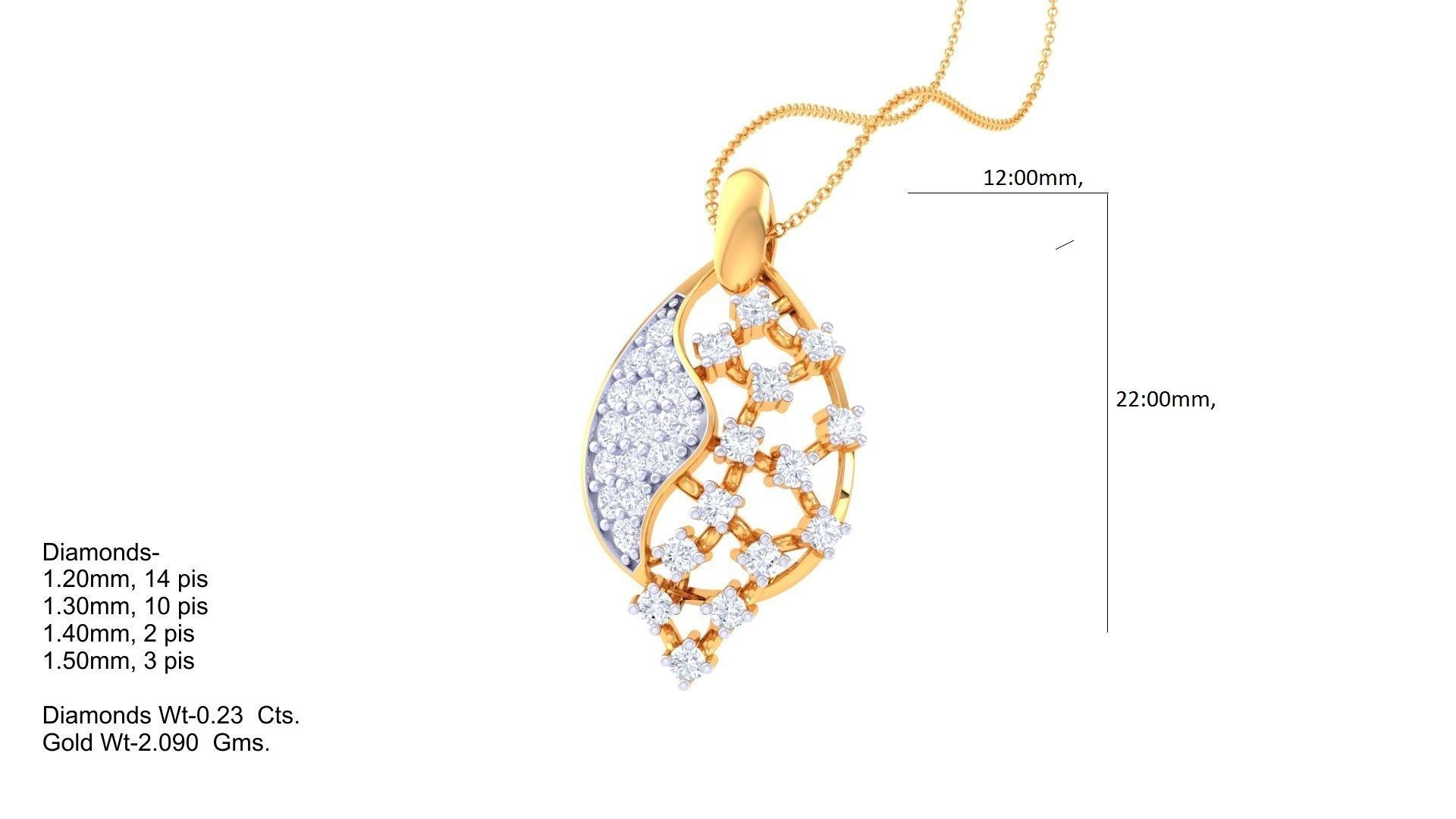Diamond Pendant 3dm stl obj gltf glb 3mf renders details 3D print model_5