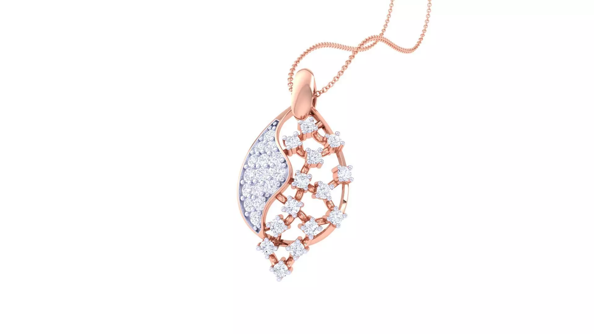 Diamond Pendant 3dm stl obj gltf glb 3mf renders details 3D print model_0