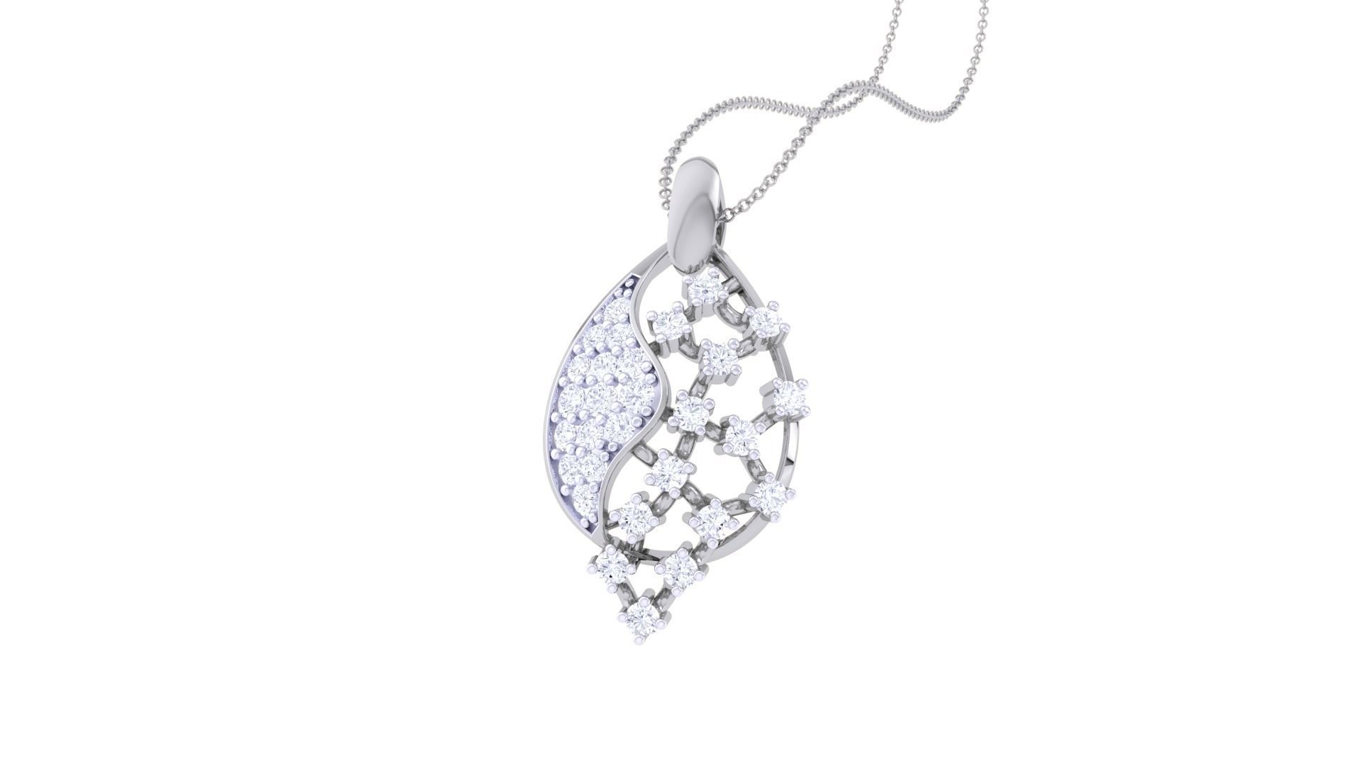 Diamond Pendant 3dm stl obj gltf glb 3mf renders details 3D print model_8