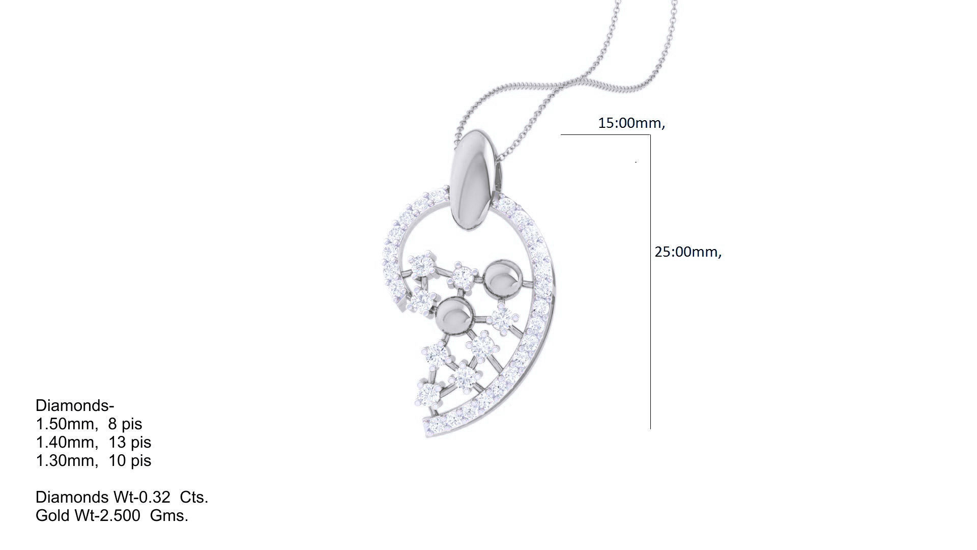 Diamond Pendant 3dm stl obj gltf glb 3mf renders details 3D print model_5